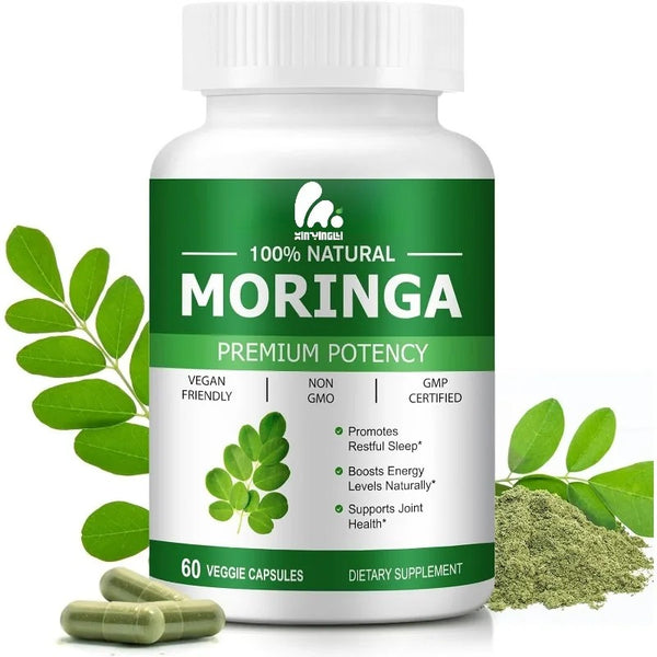 Organic Moringa Capsules for Energy & Health